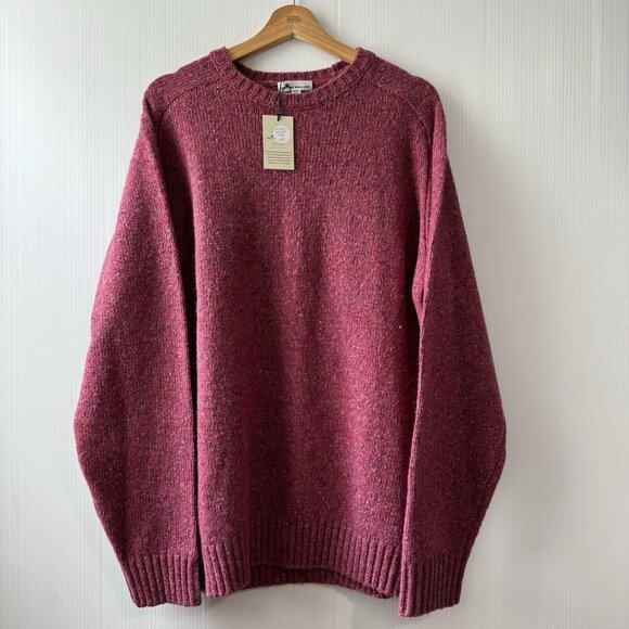 Peter Millar Other - NEW Peter Millar XXL Crown Vintage Saddle Shoulder Crew Sweater Red Wool Alpaca
